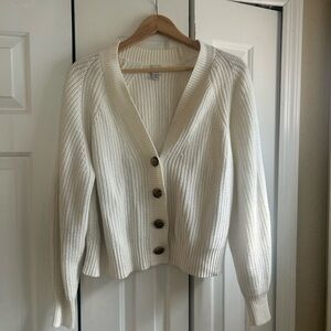 a new day Cream Button-Up Women's Cardigan M